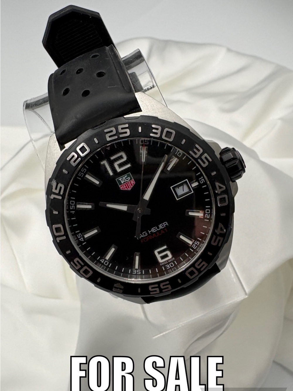 TAG Heuer Black Men's Sport Watch with Date Window